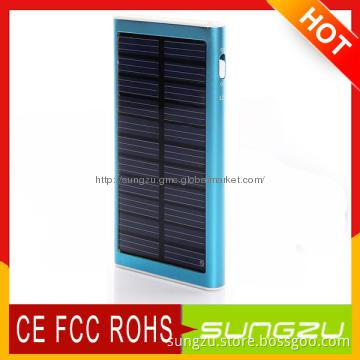 Universal aluminium solar charger with one led and 5V output